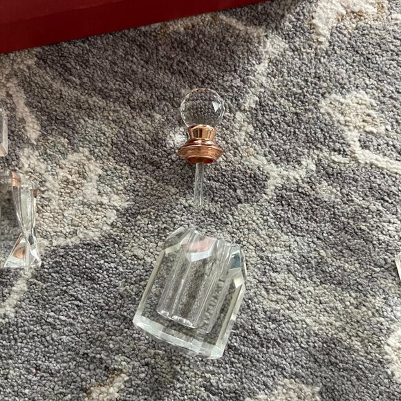 3 pc glass mini perfume empty bottles home decor - Picture 7 of 10